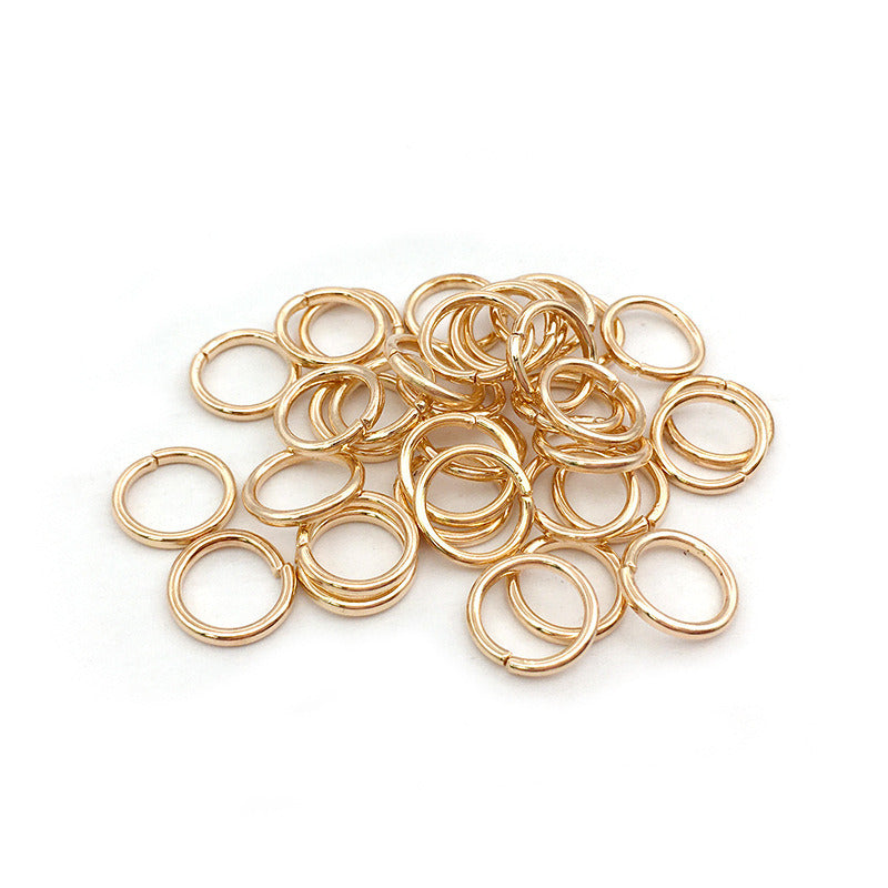 100 O-shaped Rings Multiple Sizes Broken Ring Single Circle Iron Hoop C- Ring Connection Ring DIY Ornament Accessories