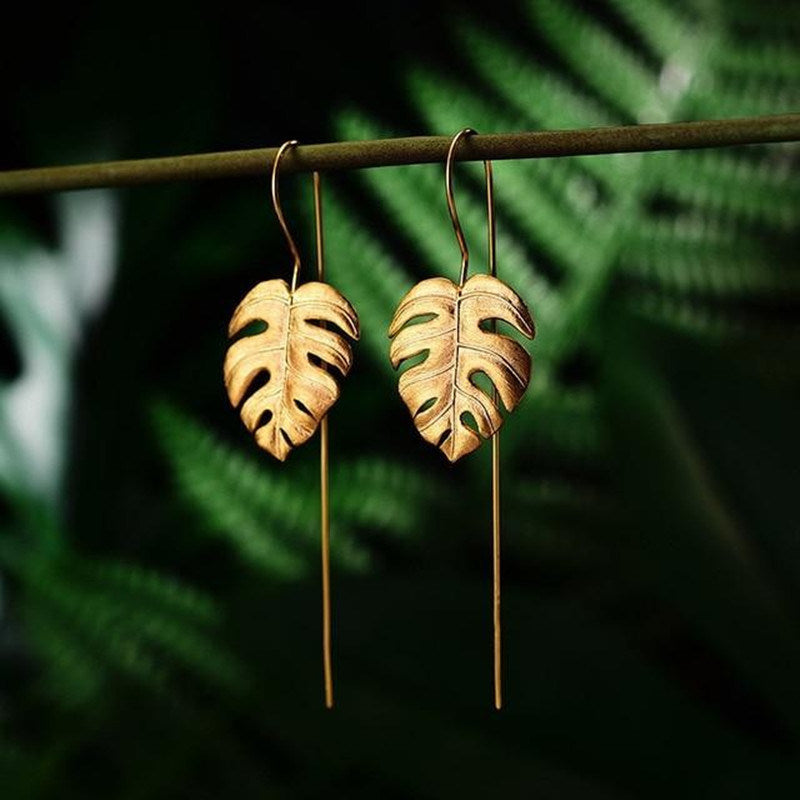 Fashion Vintage Leaves Women's Earrings Simple Ornament