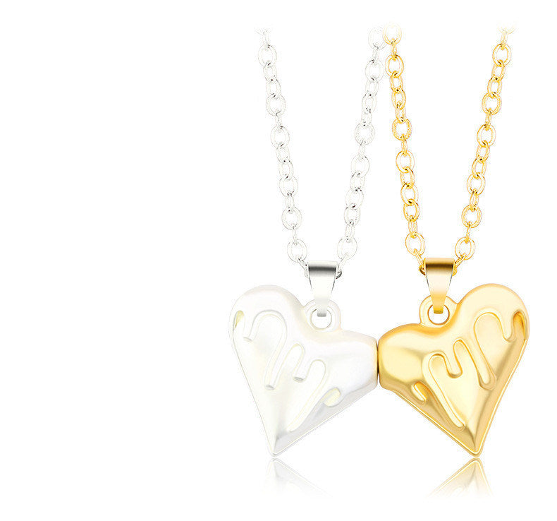 Heart-to-Heart Couple Necklace A Pair Of Creative Men And Women