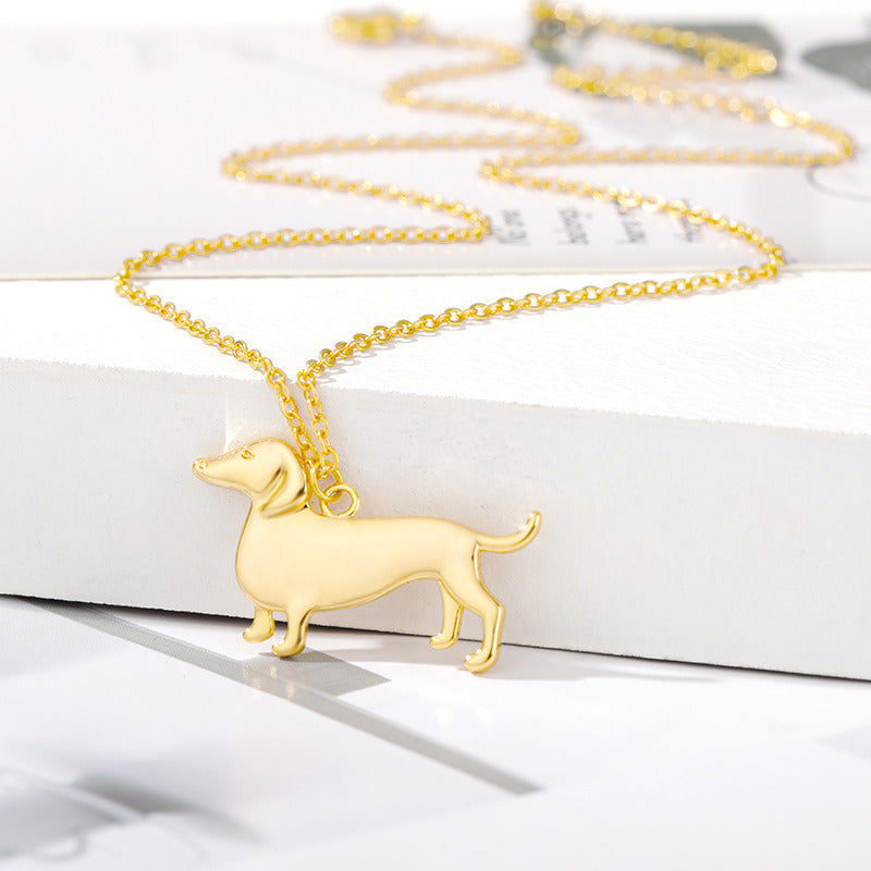 Stainless Steel Necklace Pet Puppy Shape Cute Dog Pendant