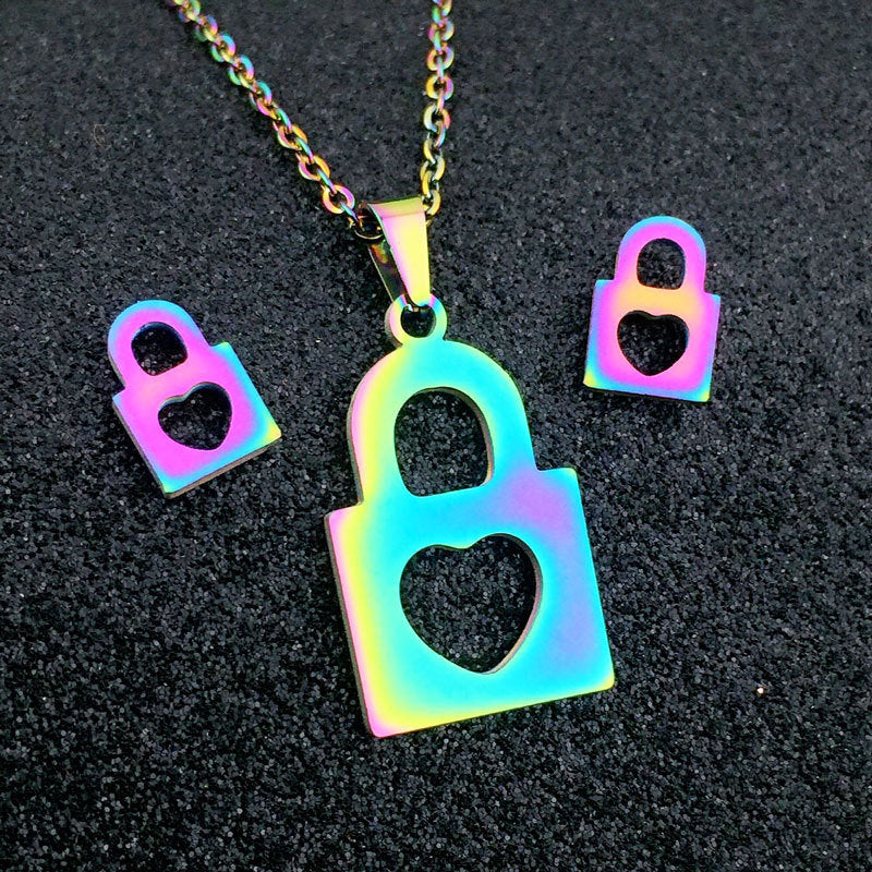 Brand New Colorful Finger Heart Pendant Necklace