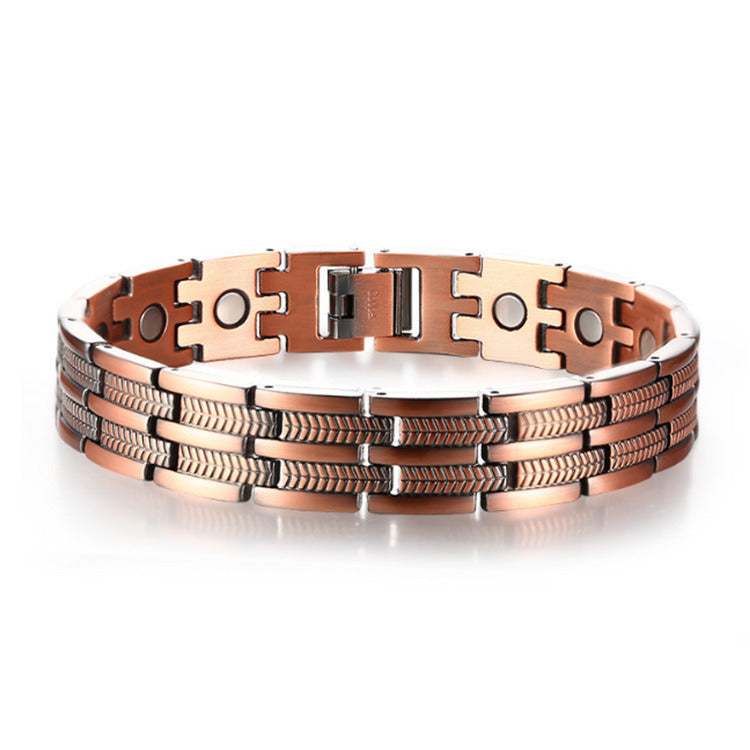 Pure Copper 3500 Gauss Double Row Strong Magnetic Bracelet