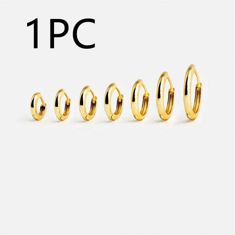 European And American Ins Fashion 14K Filled Gold Glossy Circle Shape