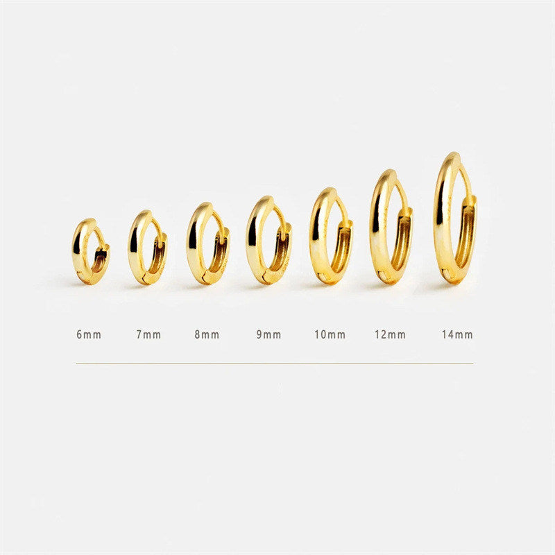 European And American Ins Fashion 14K Filled Gold Glossy Circle Shape