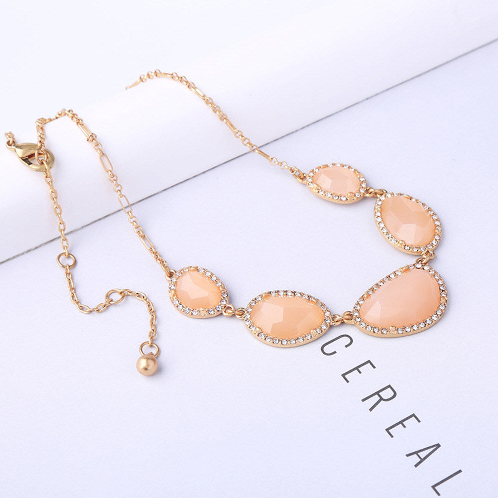 Irregular Geometric Stone Short Necklace For Women