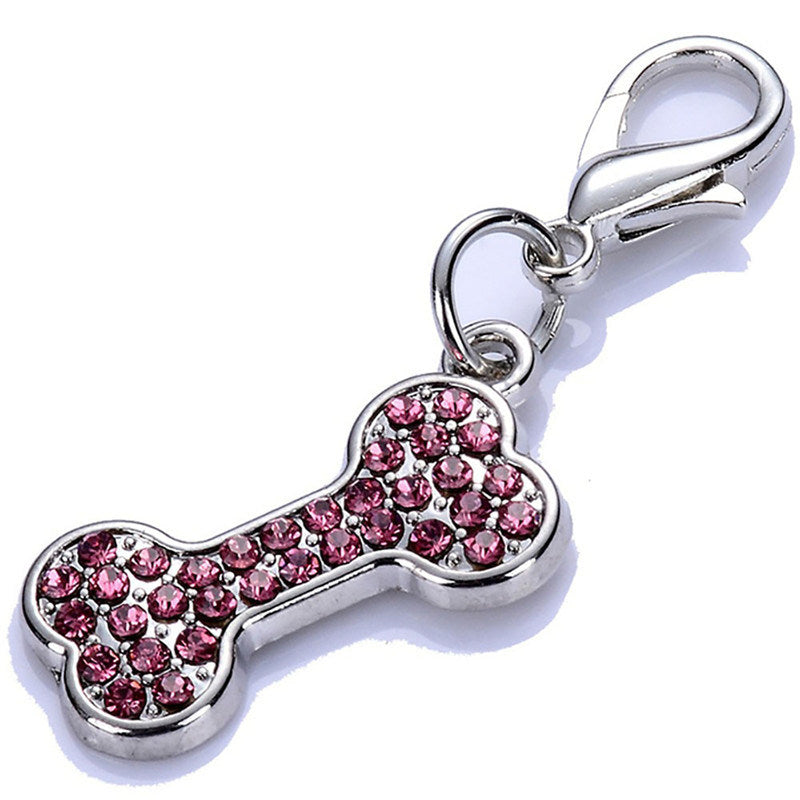 Pet Festive Dress Up Bone Pendant Tag Collar Accessories