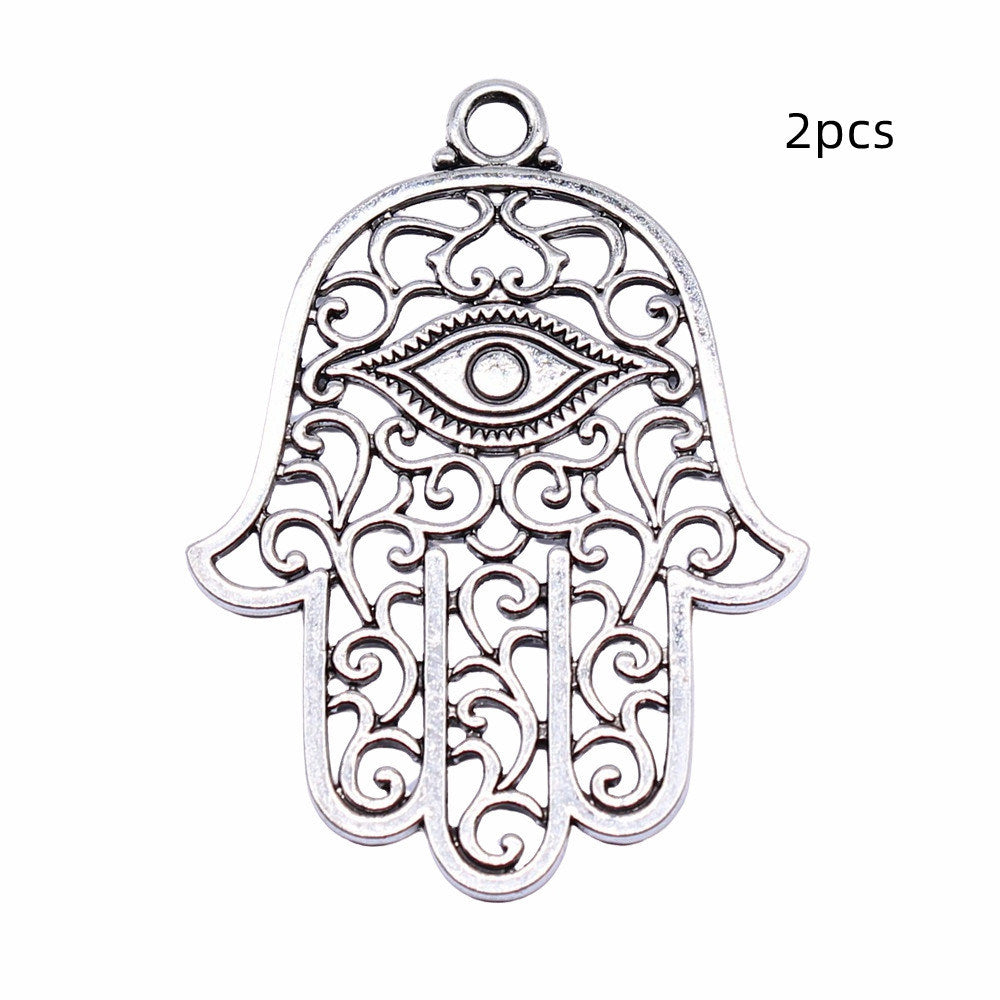 59x43mm 9.5g DIY Handmade Jewelry Eye Palm Pendant