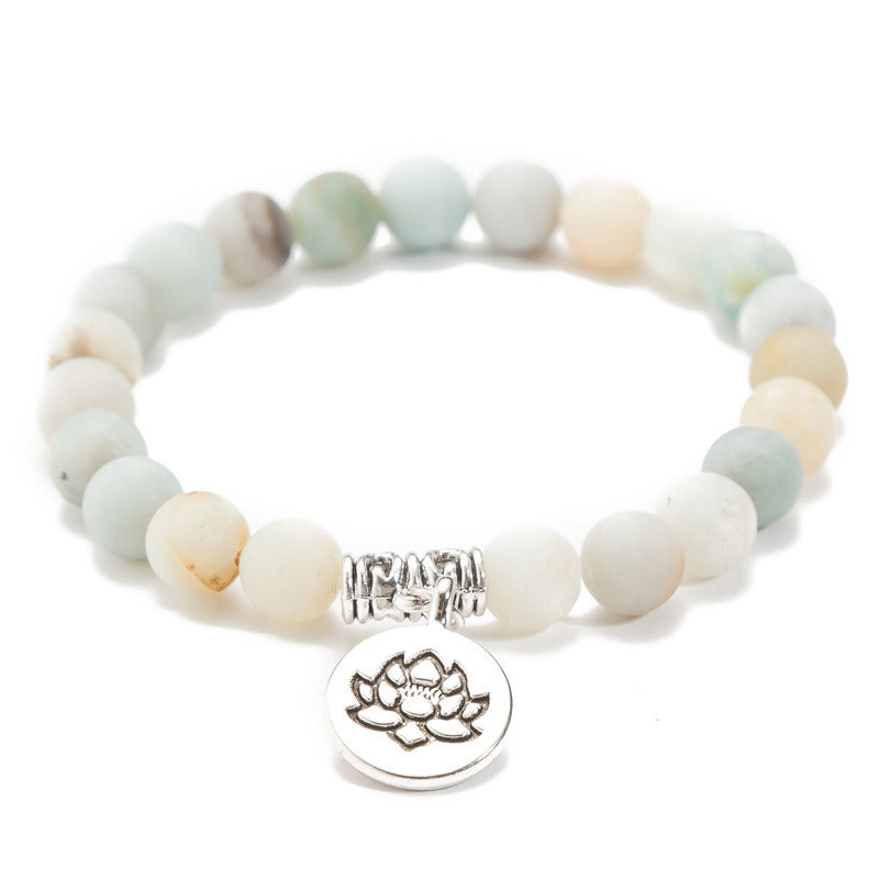 Lotus Pendant Energy Yoga Bead Bracelet