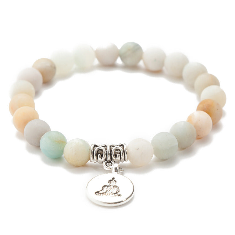 Lotus Pendant Energy Yoga Bead Bracelet