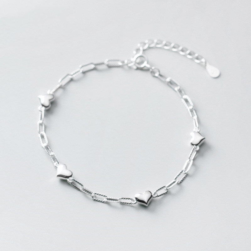 Silver Sweet Lady Love Bracelet Temperament