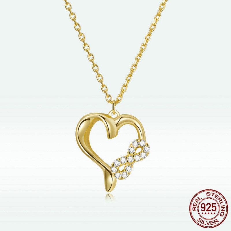 Simple Love Infinity Necklace Sterling Silver Popular