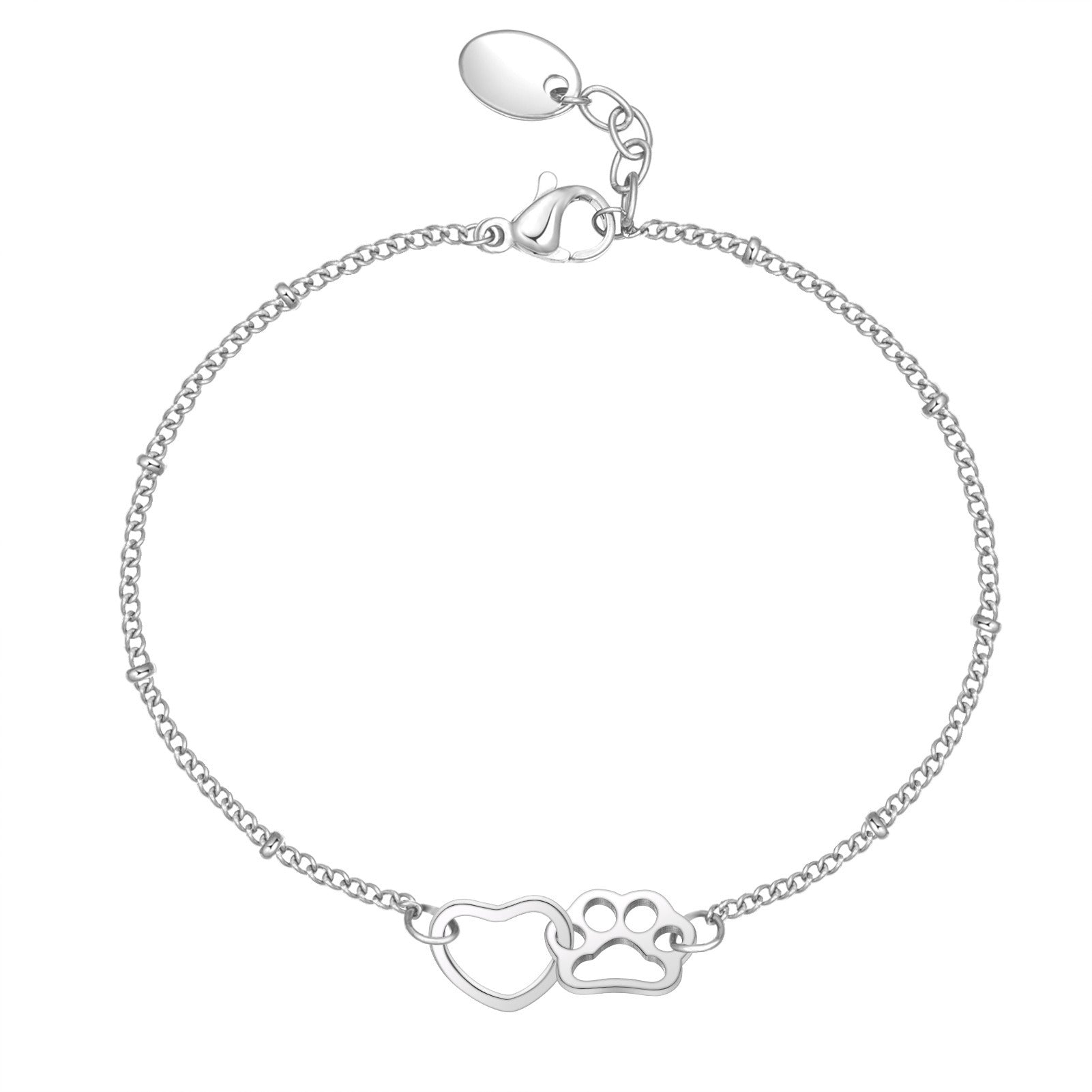 Simple Temperament Niche Titanium Steel Peach Heart Bracelet