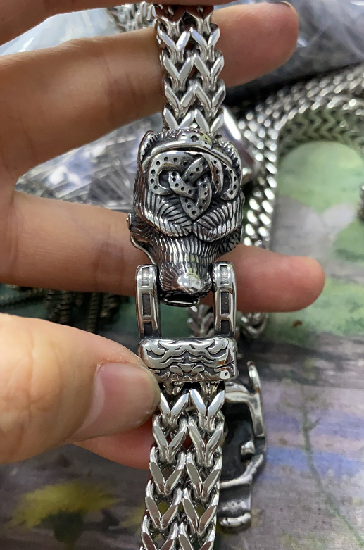 New Viking Titanium Steel Bracelet Personality Retro Bird Head