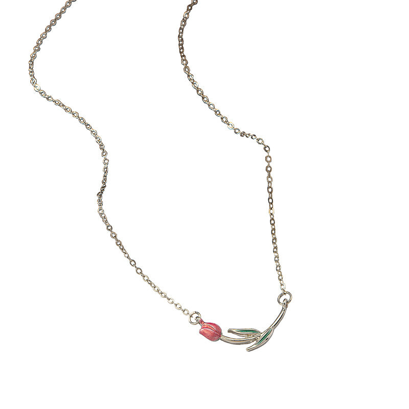 Women's Temperament All-match Rose Necklace Clavicle Chain