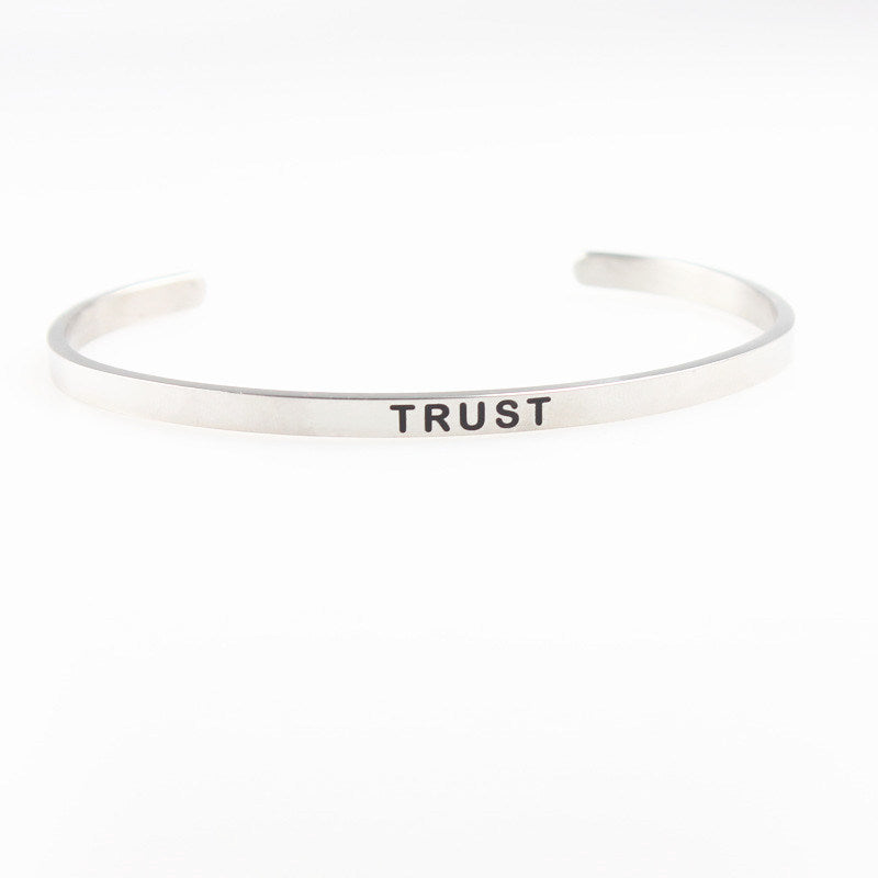 4mm Stainless Steel Lettering Bracelet