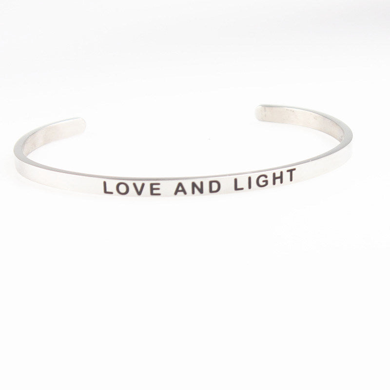 4mm Stainless Steel Lettering Bracelet