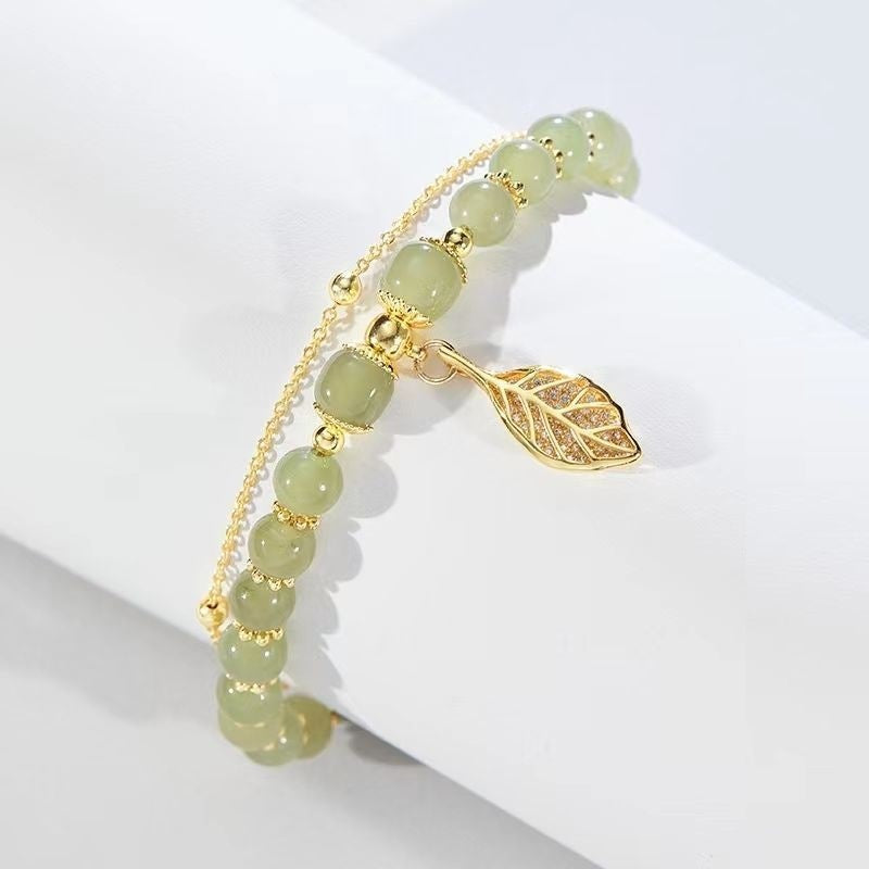 Women's Niche Design Jade Bracelet Light Luxury Beads