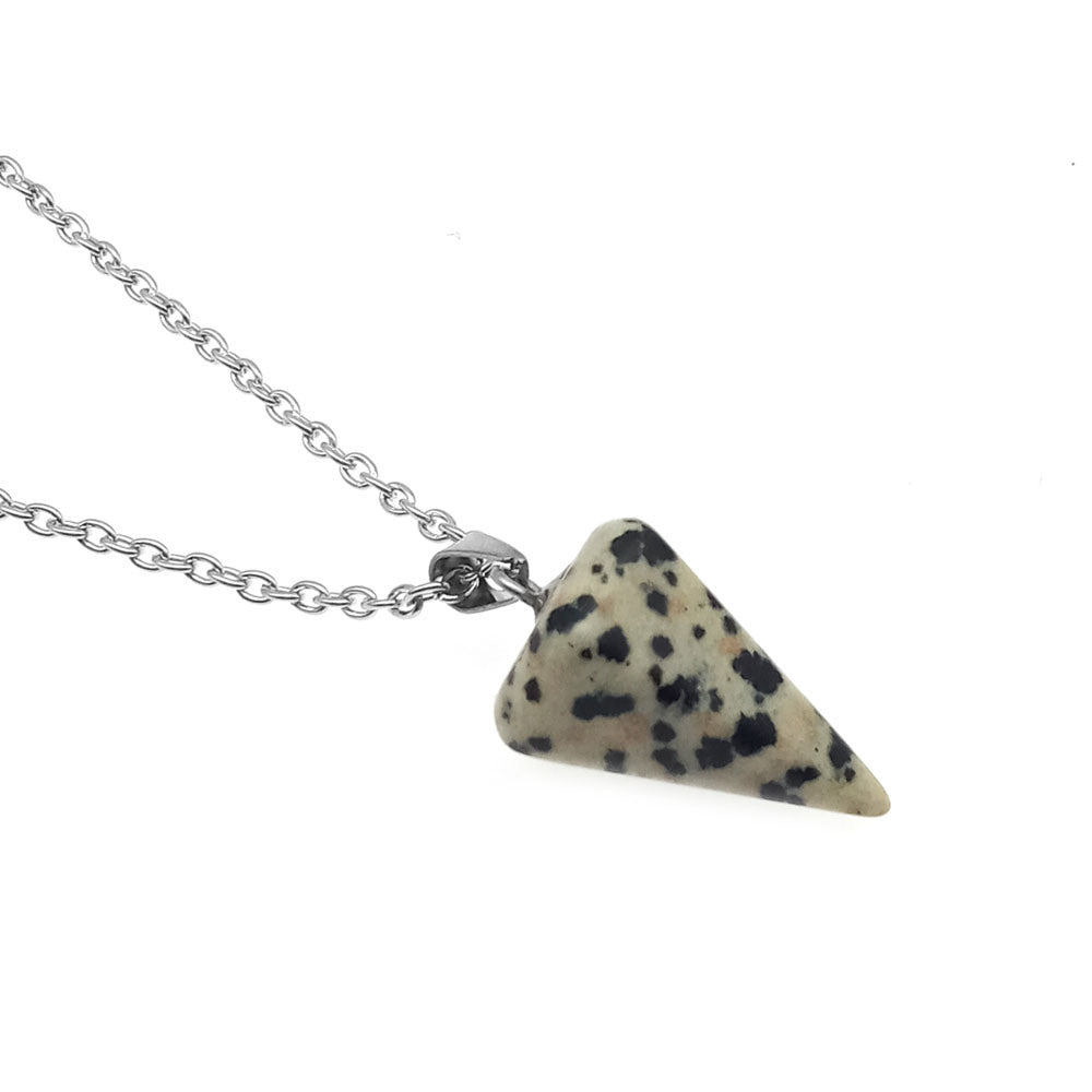 Natural Hexagon Prism Crystal Pendant Necklace