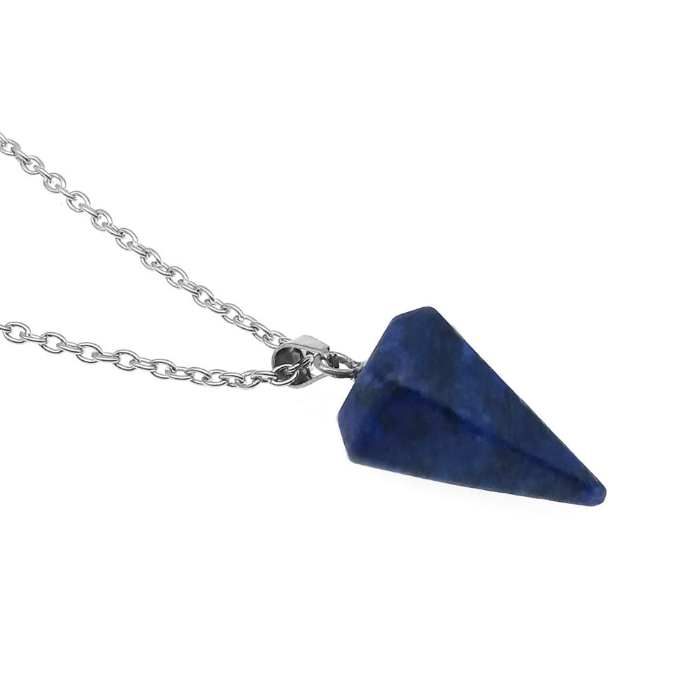 Natural Hexagon Prism Crystal Pendant Necklace