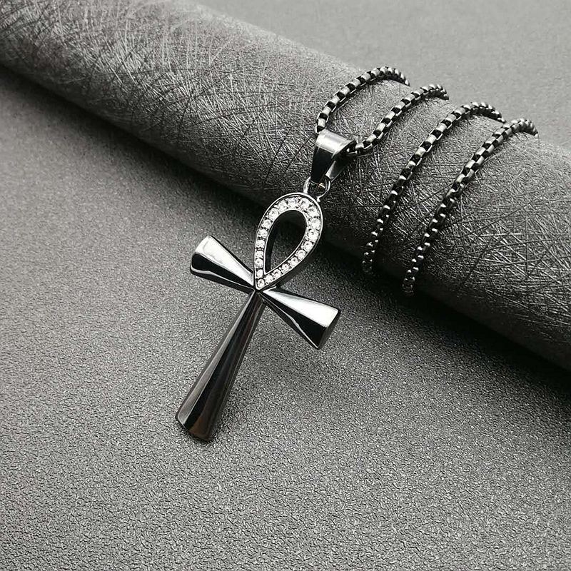 Egyptian Ankh Key Pendant Stainless Steel Cast Necklace