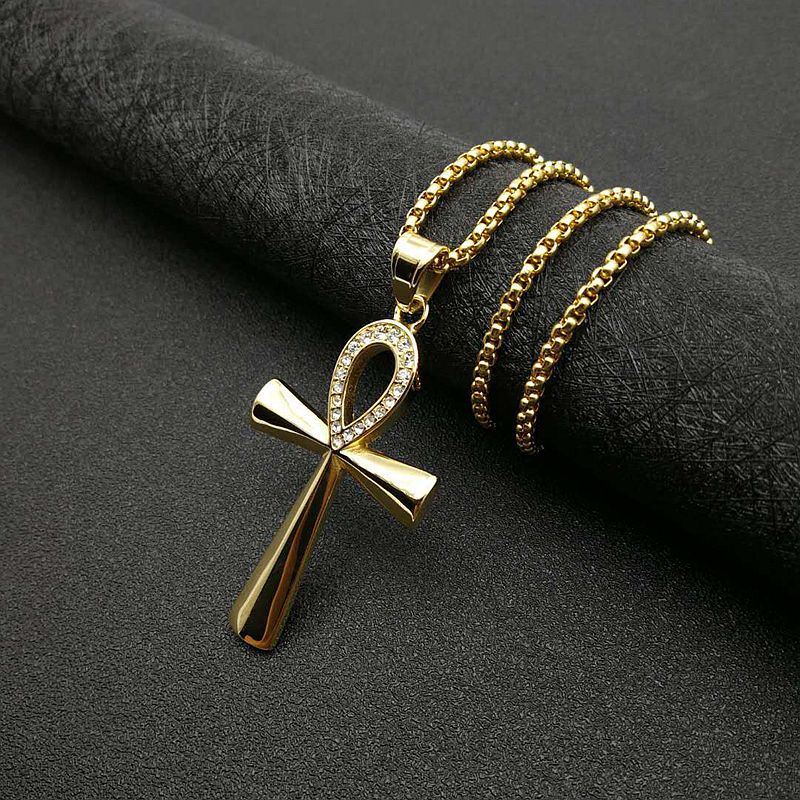 Egyptian Ankh Key Pendant Stainless Steel Cast Necklace