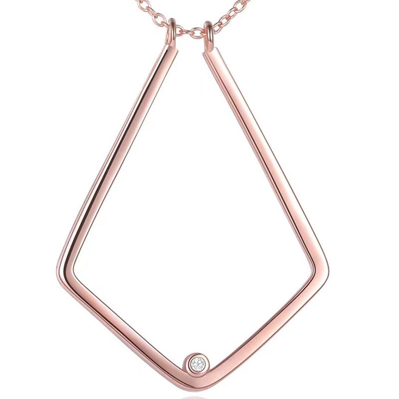 European And American Design Simple V-shaped Ring Bracket Necklace