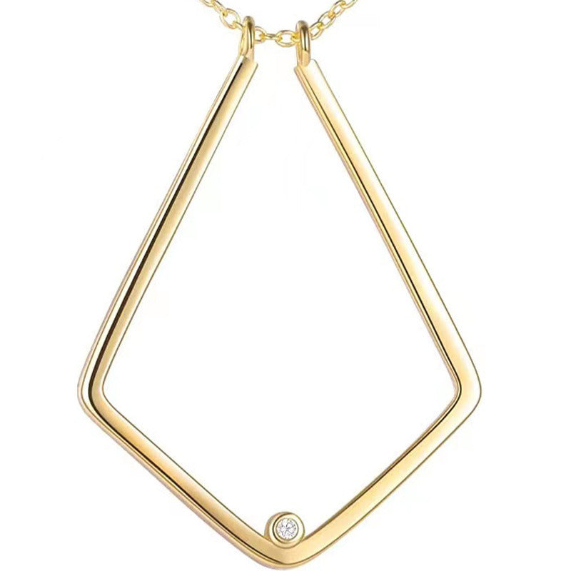 European And American Design Simple V-shaped Ring Bracket Necklace