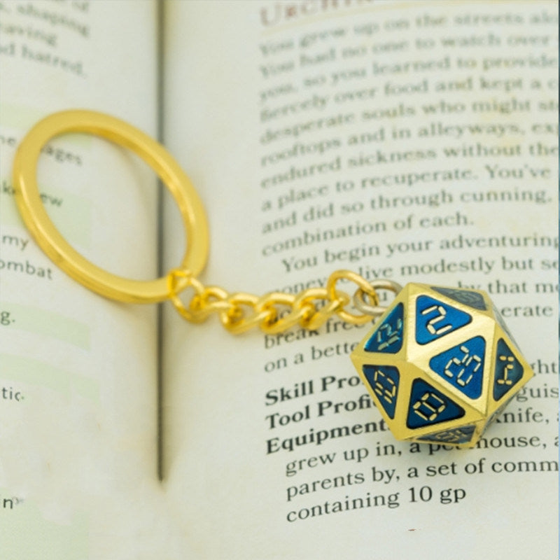 Home Simple Dice Shaped Geometric Keychain