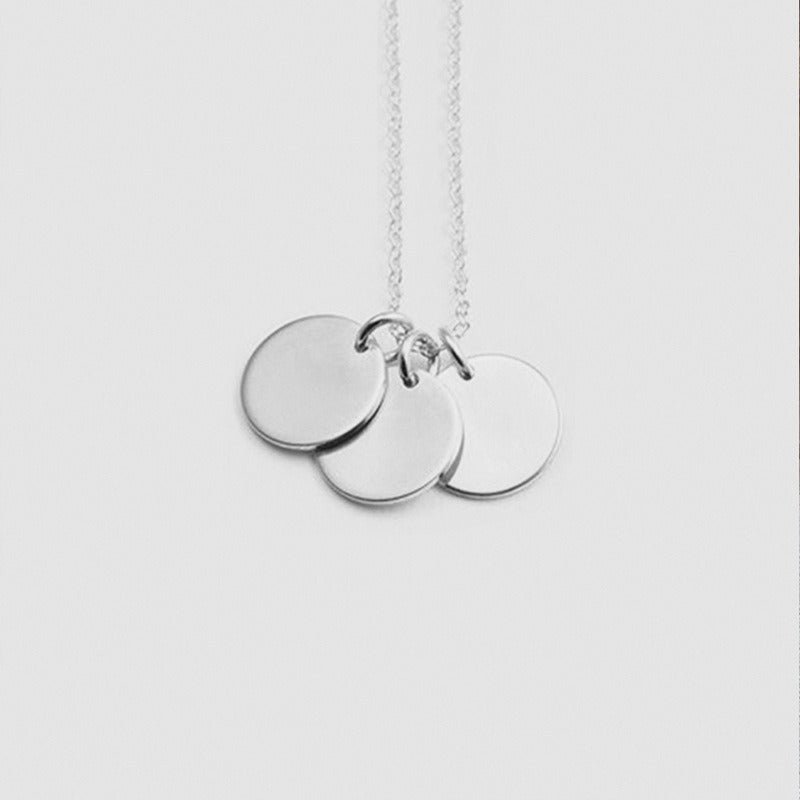 Personality Stainless Steel Necklace 6MM Round Pendant