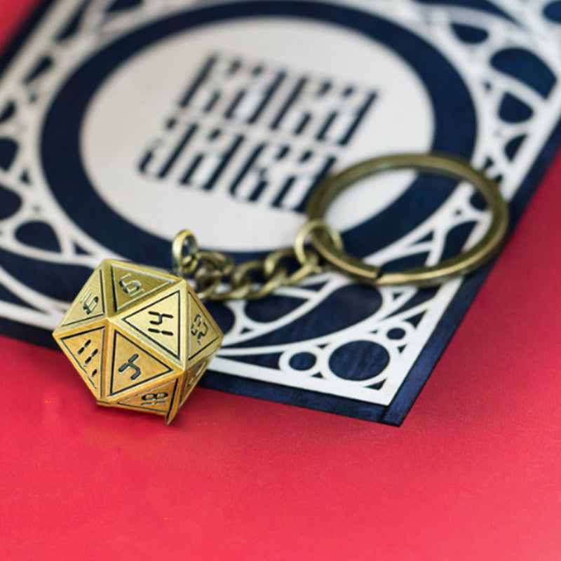 Home Simple Dice Shaped Geometric Keychain