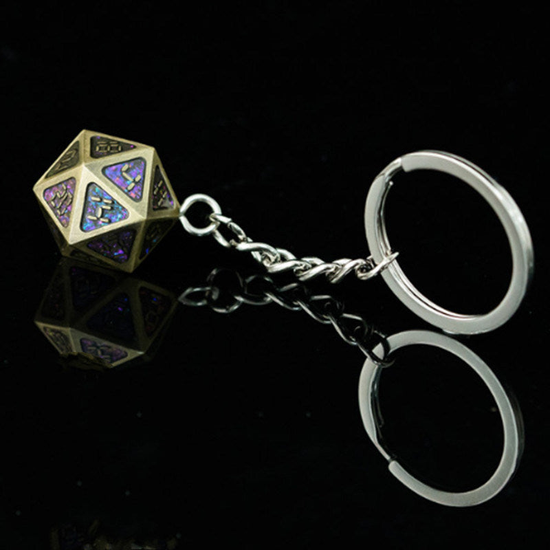 Home Simple Dice Shaped Geometric Keychain