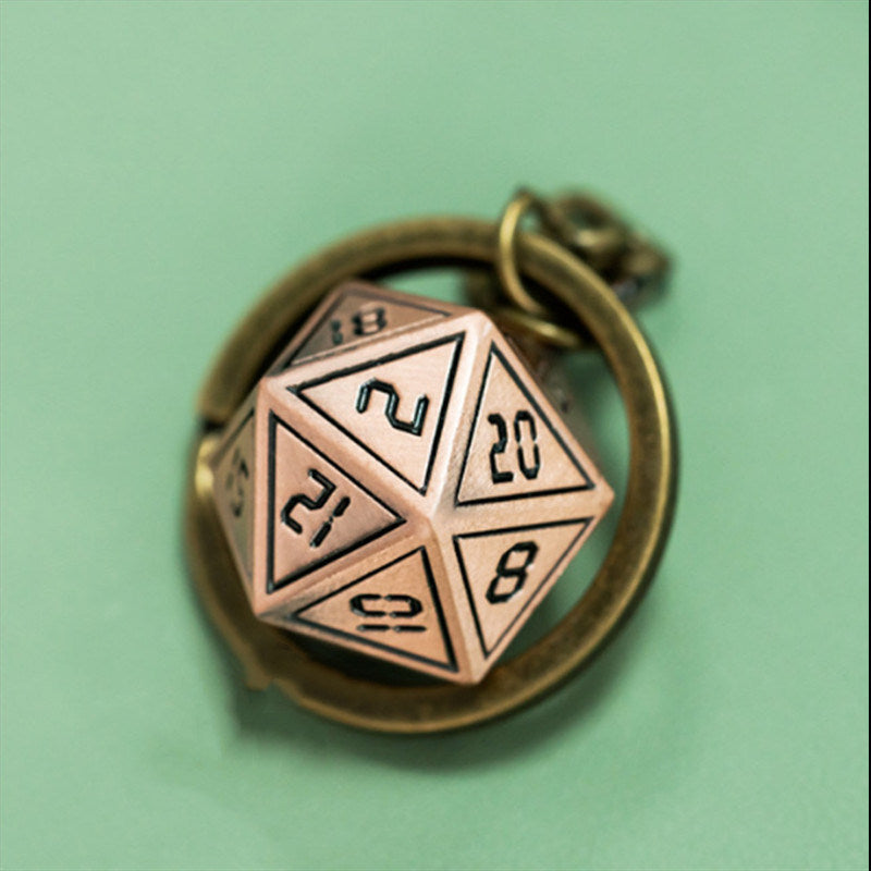 Home Simple Dice Shaped Geometric Keychain