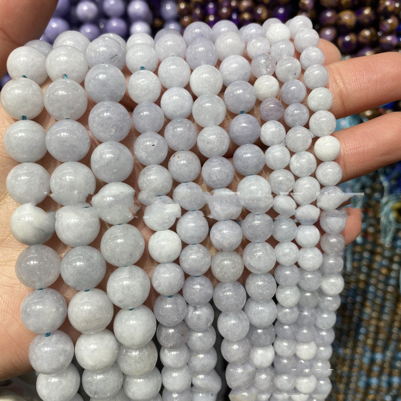 Additive White Chalcedony Loose Beads Bracelet