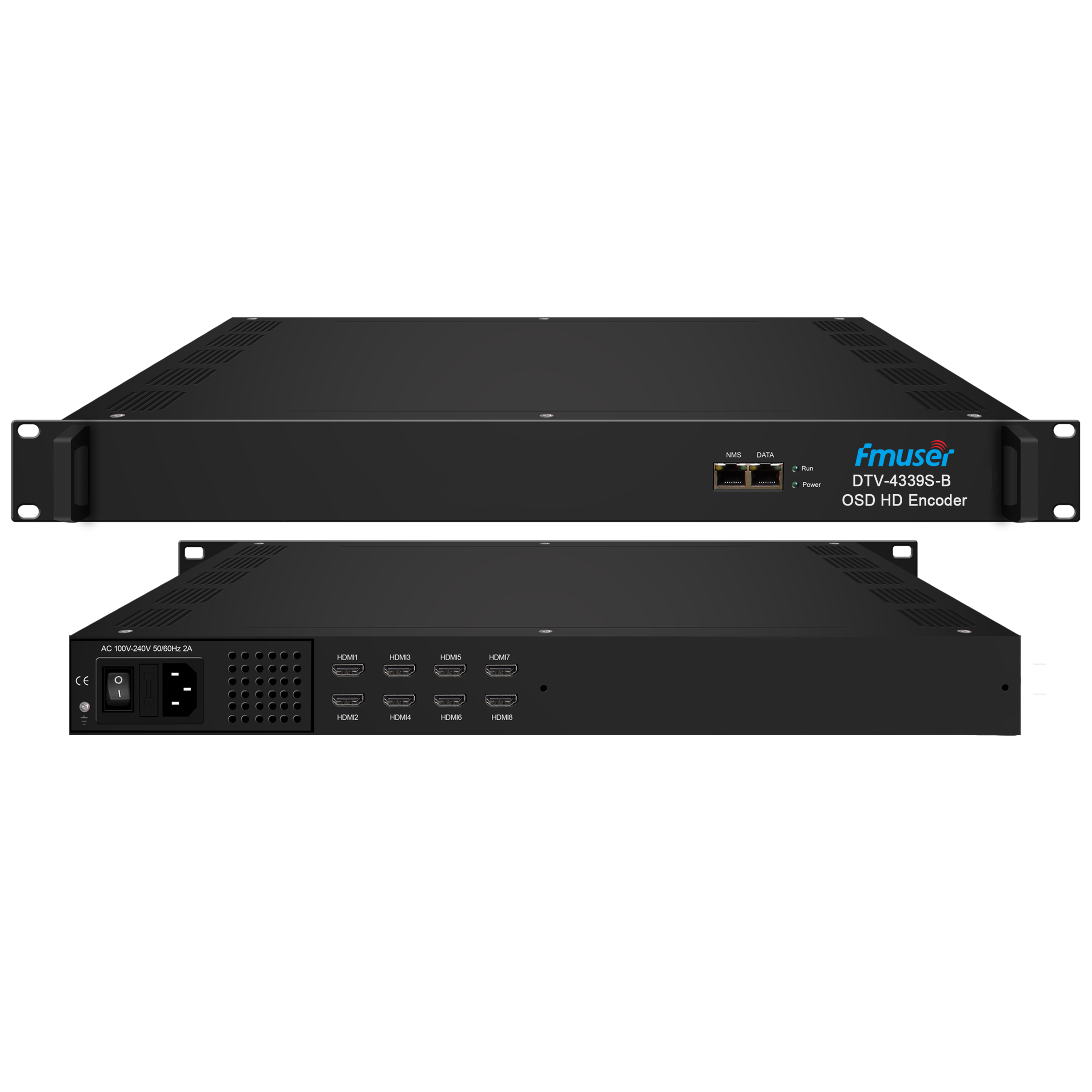 FMUSER DTV-4339S-B/4347S-B/4355S-B  8/16/24 HDMI Mpeg4/H.264 in 8/16/24 SPTS OSD Encoder