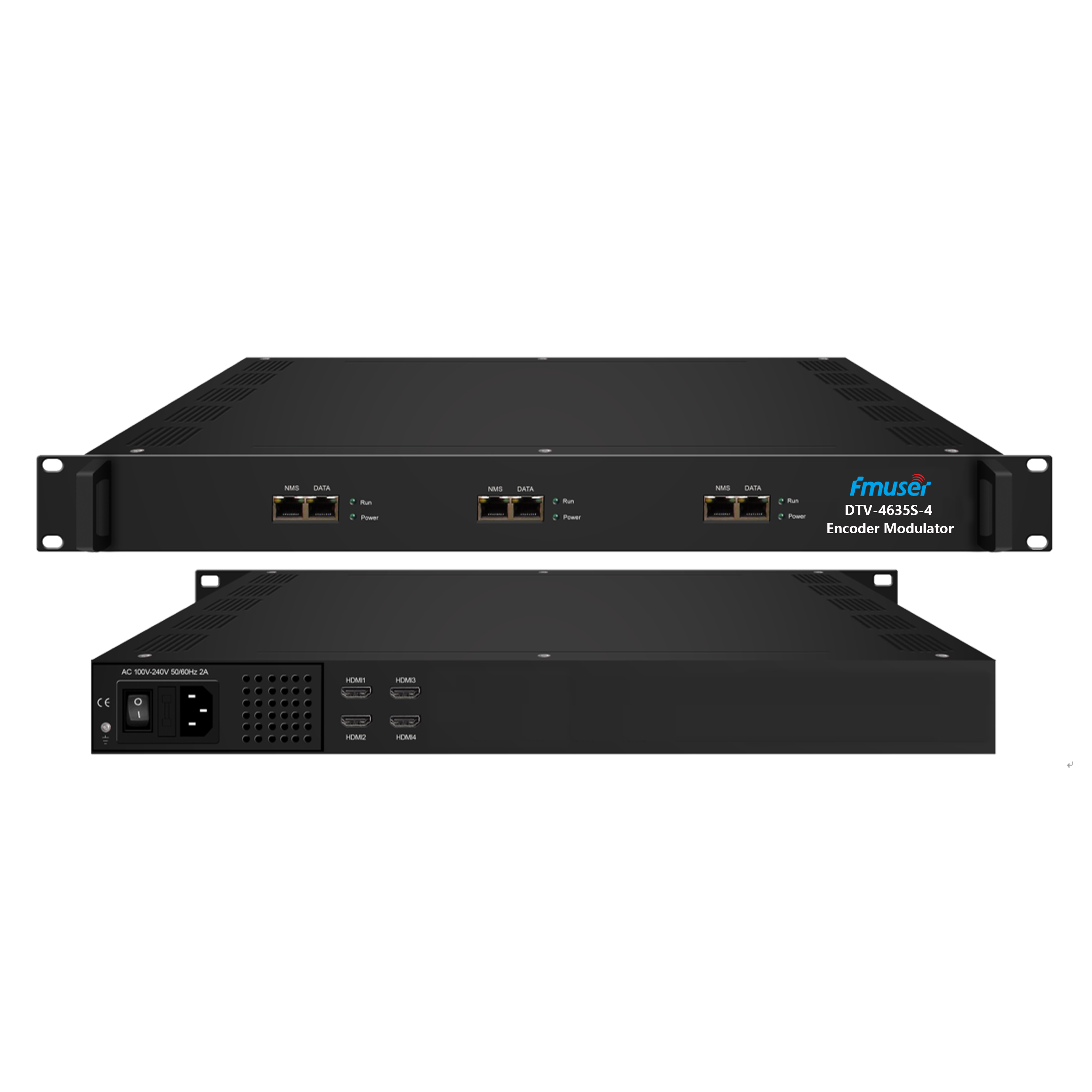 FMUSER DTV-4635/39/47S-4/8/16/24 8/16/24 HDMI or DVB-S2/S2X in mix Tuner or 1 ASI 1 USB and 128 IP(UDP/RTP) in DVB-C/T;  ATSC;  ISDB-T through RF out Encoder Modulator