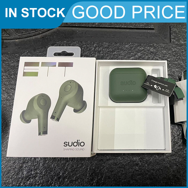 Sudio ETT True Wireless Earbuds - Active Noise Cancelling;  Transparency Mode;  IPX5 Water Protection;  30h Battery Time;  iOS;  Android;  Wireless Charging