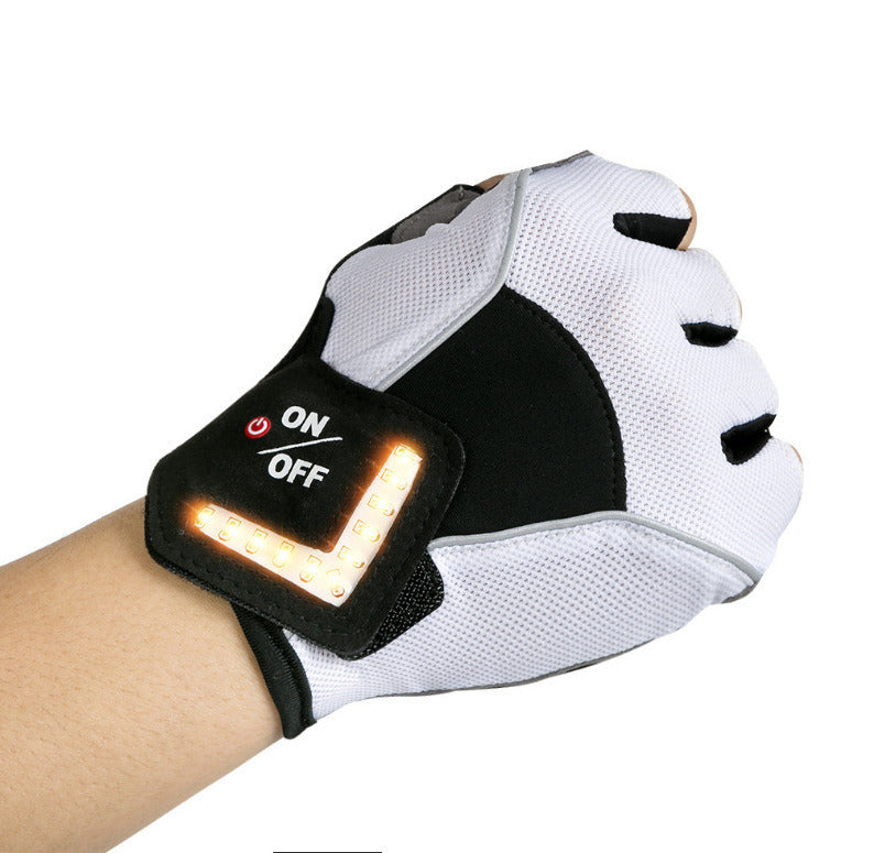 Flashlight Gloves Gifts for Men Automatic Induction Steering Light Glove Ride Warning Light Glove