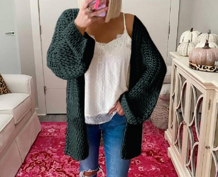 Long Sleeve Open Front Cardigans Sweaters