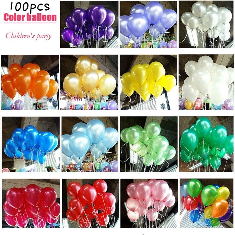 100pcs/lot 10 Inch Pearl Balloon Circle Latex Balloon Wedding Party Balloons