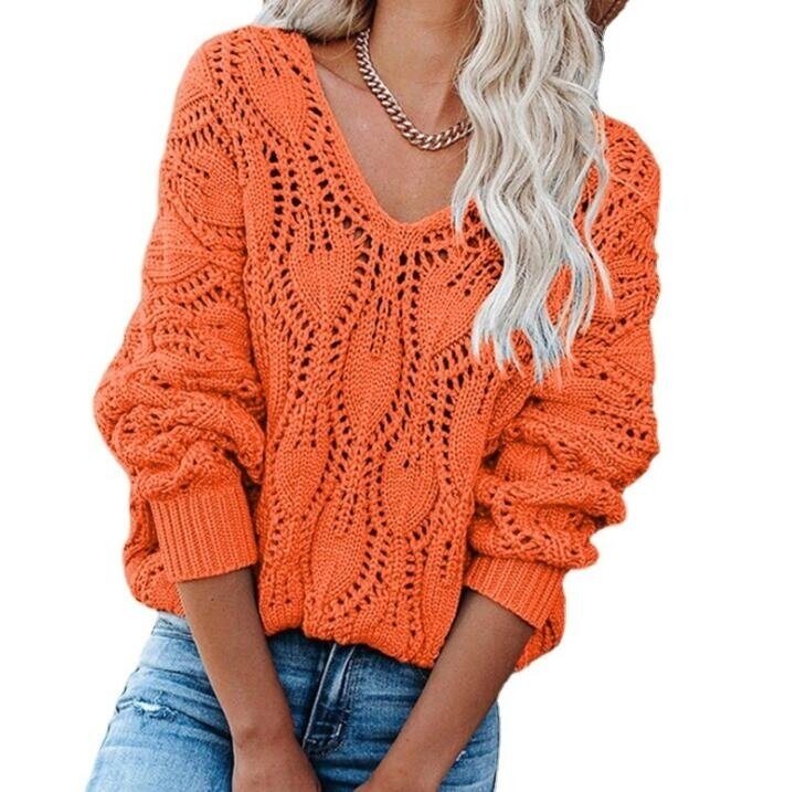 V Neck Loose Knitt Sweater Pullover