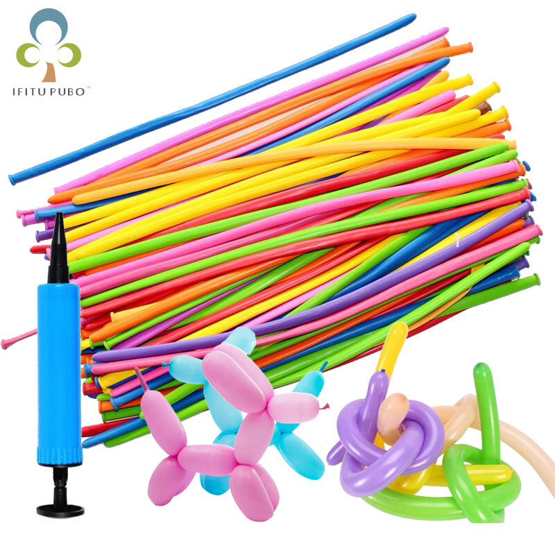 100pcs Long Magic Balloon Weaving Balloon DIY Birthday Party Decoration Balloon Color Wedding Ceremony Decorations