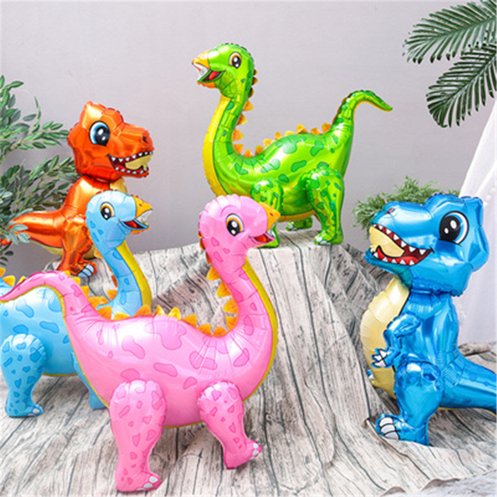 1pcs 3D Giant Assemble Dinosaur Foil Balloon Animal Balloons Childrens Dinosaur Birthday Party Decorations Balloon Kids Toys