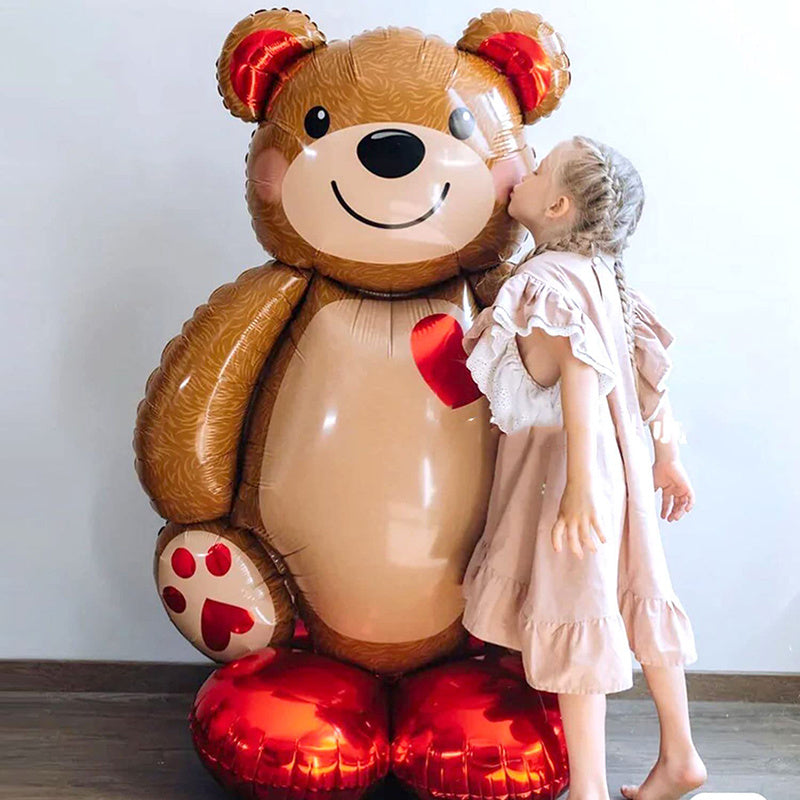 91X67cm Big Bear Foil Balloon Large Size Love Heart Wedding Decoration For Kids Birthday Party Decor Helium Globos Baby Shower