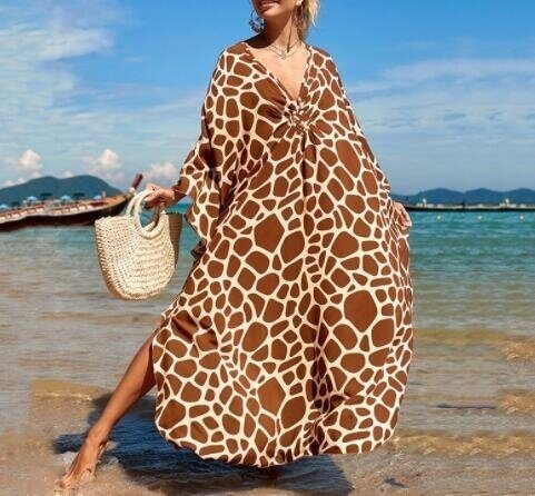 Geometric Print Beach Swimsuit Cover Up