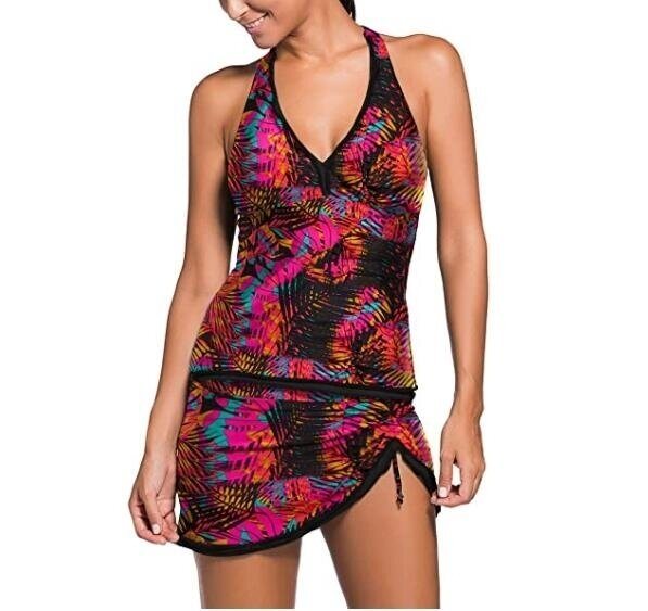 Swimsuit Halter Tankini Top and Bottom Set Bathing Suits