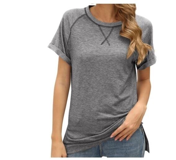 Women Short Sleeve Loose Tunic Top