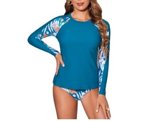 Two Piece Long Sleeve Swimsuits Bathing Suit