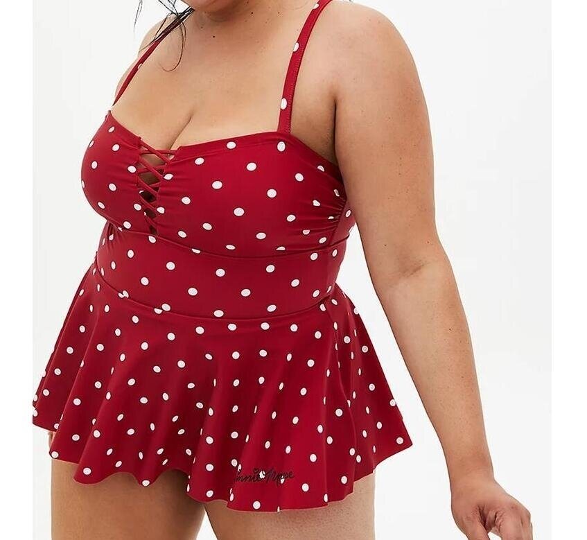 Polka Dot Backless One Piece Swimsuit Dress