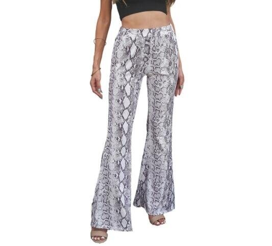 Printed High Waist Flared Pants Wide Leg Pants