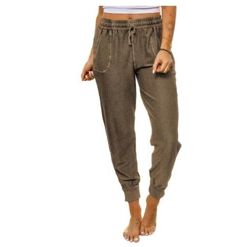 Solid Color Elastic Waistband Loose Casual Harem Pants